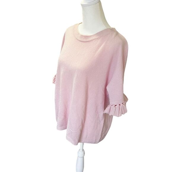 KINROSS 100% Cashmere Short Flutter Sleeve Sweater - Picture 5 of 12